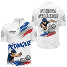 Polo Pétanque Homme Femme - Drapeau Français J'peux Pas - Polo Zippé Homme
