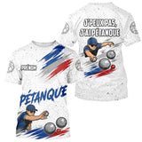 Polo Pétanque Homme Femme - Drapeau Français J'peux Pas - T-Shirt Homme