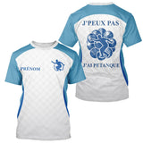 Polo Pétanque Homme Femme - J'Ai Boules Bleu & Blanc Personnalisé - T-Shirt Homme