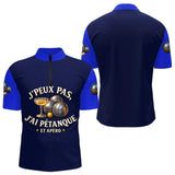 Polo Pétanque Homme Femme - J'peux Pas J'ai Apéro - Polo Zippé Homme