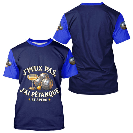 Polo Pétanque Homme Femme - J'peux Pas J'ai Apéro - T-Shirt Homme