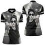 Polo Pétanque Homme Femme - Passion Boulistes Noir & Blanc - Polo Zippé Femme