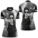 Polo Pétanque Homme Femme - Passion Boulistes Noir & Blanc - Polo Zippé Femme