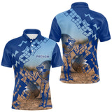 Polo Pétanque Homme Femme - Personnalisé Bleu & Bronze - Polo Homme