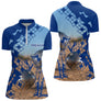 Polo Pétanque Homme Femme - Personnalisé Bleu & Bronze - Polo Zippé Femme