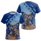 Polo Pétanque Homme Femme - Personnalisé Bleu & Bronze - T-Shirt Femme