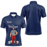 Polo Pétanque Homme Femme - Personnalisé Boulodrome Bleu Marine - Polo Homme