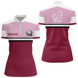 Polo Pétanque Homme Femme - Rouge Rose Personnalisé - Polo Zippé Femme