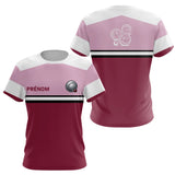 Polo Pétanque Homme Femme - Rouge Rose Personnalisé - T-Shirt Femme