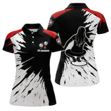 Polo Pétanque Homme Femme - Style Dynamique Rouge Noir - Polo Femme