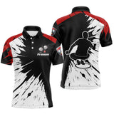 Polo Pétanque Homme Femme - Style Dynamique Rouge Noir - Polo Homme