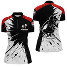 Polo Pétanque Homme Femme - Style Dynamique Rouge Noir - Polo Zippé Femme