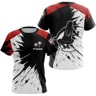 Polo Pétanque Homme Femme - Style Dynamique Rouge Noir - T-Shirt Femme