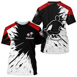 Polo Pétanque Homme Femme - Style Dynamique Rouge Noir - T-Shirt Homme