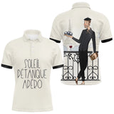 Polo Pétanque Homme Femme - Style Français Beiges Apéro - Polo Homme