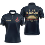 Polo Pétanque Homme Femme - Triplette & Doublette Bleu Marine - Polo Homme