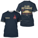 Polo Pétanque Homme Femme - Triplette & Doublette Bleu Marine - T-Shirt Homme