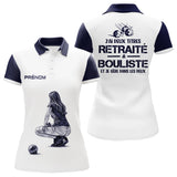 Polo Pétanque Homme Femme Blanc - Retraité & Bouliste - Polo Femme