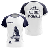 Polo Pétanque Homme Femme Blanc - Retraité & Bouliste - T-Shirt Femme