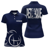 Polo Pétanque Homme Femme Bleu- Personnalisé Prénom - Polo Femme