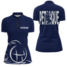 Polo Pétanque Homme Femme Bleu- Personnalisé Prénom - Polo Zippé Femme