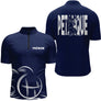 Polo Pétanque Homme Femme Bleu- Personnalisé Prénom - Polo Zippé Homme