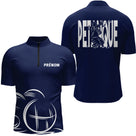 Polo Pétanque Homme Femme Bleu- Personnalisé Prénom - Polo Zippé Homme