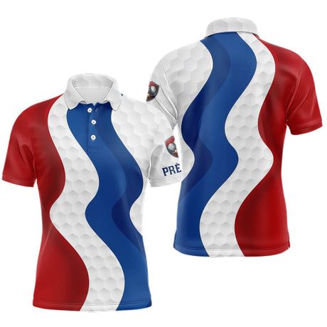 Polo Pétanque Homme Femme Bleu Blanc Rouge - Bouliste Tricolore - Polo Homme