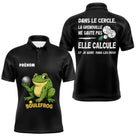 Polo Pétanque Homme Femme Boulefrog - Humour Grenouille Noir - Polo Homme