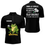 Polo Pétanque Homme Femme Boulefrog - Humour Grenouille Noir - Polo Zippé Homme