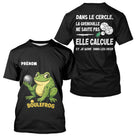 Polo Pétanque Homme Femme Boulefrog - Humour Grenouille Noir - T-Shirt Homme