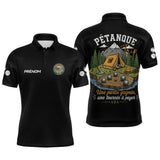 Polo Pétanque Homme Femme – Boules Esprit Camping Noir - Polo Homme