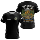 Polo Pétanque Homme Femme – Boules Esprit Camping Noir - T-Shirt Femme