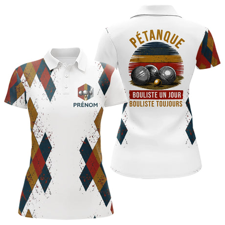 Polo Pétanque Homme Femme Cochonnet - Bouliste Toujours - Polo Femme