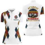 Polo Pétanque Homme Femme Cochonnet - Bouliste Toujours - Polo Zippé Femme