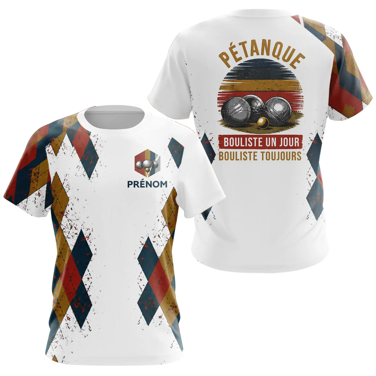 Polo Pétanque Homme Femme Cochonnet - Bouliste Toujours - T-Shirt Femme