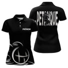 Polo Pétanque Homme Femme Noir - Personnalisé Prénom - Polo Femme