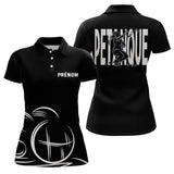 Polo Pétanque Homme Femme Noir - Personnalisé Prénom - Polo Femme