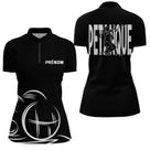 Polo Pétanque Homme Femme Noir - Personnalisé Prénom - Polo Zippé Femme