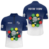 Polo Pétanque Homme Femme – Robot Boules Colorées - Polo Zippé Homme