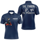 Polo Pétanque Homme Personnalisé Bleu Marine - Tu Tires ou Tu Pointes - Polo Homme