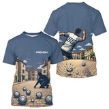 Polo Pétanque Homme Personnalisable - Bleu Gris - T-Shirt Homme