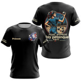 Polo Pétanque Humour - Homme Femme Noir Personnalisé - T-Shirt Femme