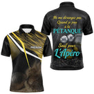 Polo Pétanque Humour Noir & Jaune - "Ne Me Dérange Pas" Personnalisé - Polo Homme