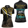 Polo Pétanque Humour Noir & Jaune - "Ne Me Dérange Pas" Personnalisé - Polo Zippé Femme