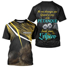 Polo Pétanque Humour Noir & Jaune - "Ne Me Dérange Pas" Personnalisé - T-Shirt Homme