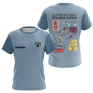 Polo Pétanque Humour Personnalisé - Bleu Gris - T-Shirt Femme