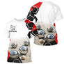Polo Pétanque Imprimé Prénom - Boules Rouge Blanc - T-Shirt Homme