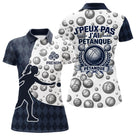 Polo Pétanque J'peux Pas Bleu - Boules Homme et Femme - Polo Femme
