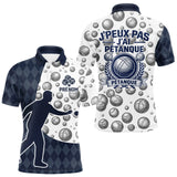 Polo Pétanque J'peux Pas Bleu - Boules Homme et Femme - Polo Homme